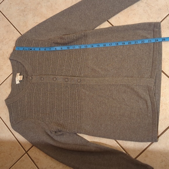 Christopher and Banks Gray Open bottom Cardigan type Sweater Medium - Picture 5 of 11